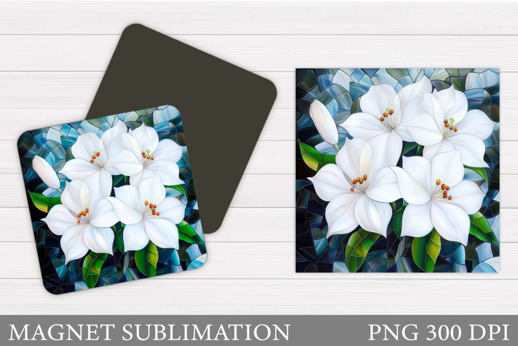 Flowers Magnet Design. Floral Magnet Sublimation