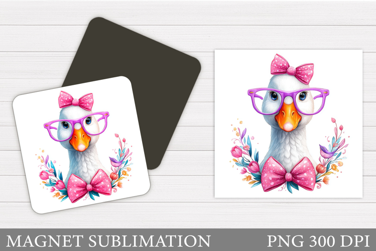 Cute Goose Sublimation. Cute Goose Magnet Design