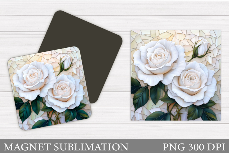 Roses Magnet Design. Flowers Magnet Sublimation