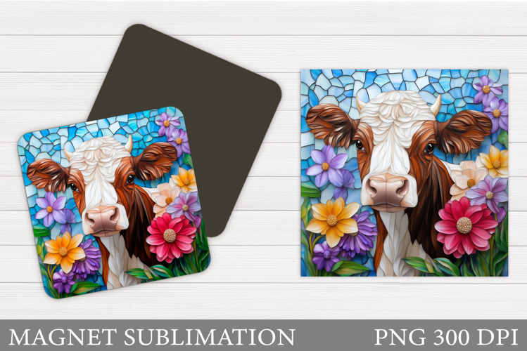 Cow Magnet Sublimation. Cute Cow Sublimation