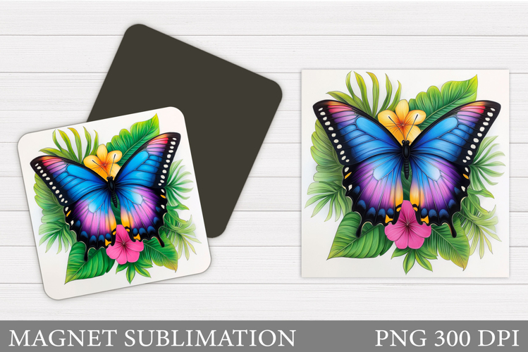 Butterfly Square Magnet. Butterfly Magnet Design