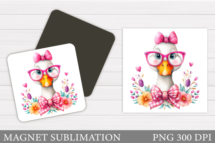 Cute Goose Sublimation. Cute Goose Magnet Design