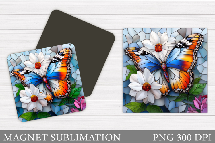Butterfly Square Magnet. Butterfly Magnet Design