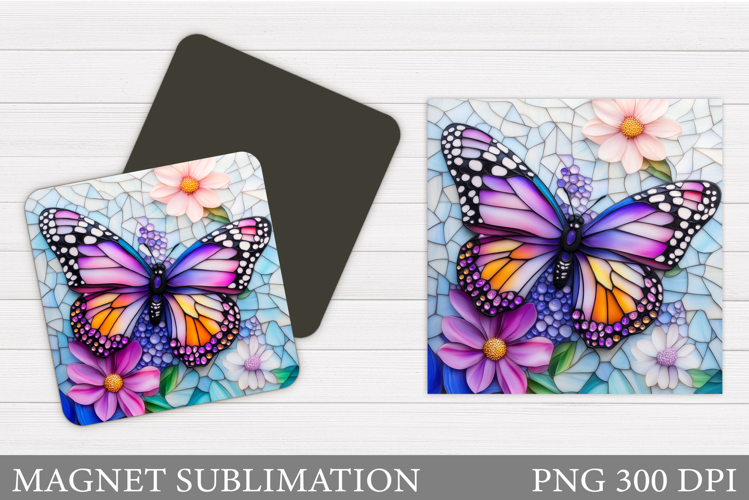Butterfly Square Magnet. Butterfly Magnet Design