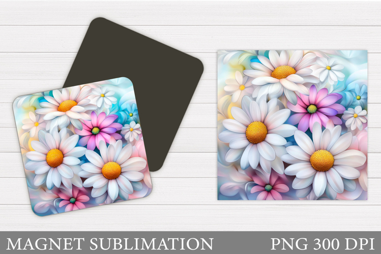 Daisy Flowers Magnet. Floral Magnet Design