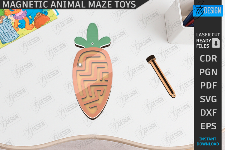 Magnetic Maze Game Laser Cut|Maze Toy|Laser Toys|Wood Design