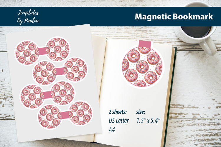 Kawaii Magnetic Bookmark Printable for Cricut and Silhouette example image 1