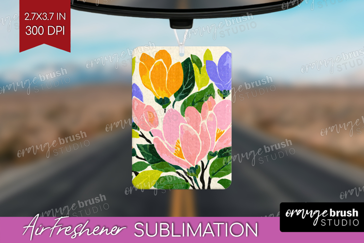 Magnolia Modern Floral Air Freshener PNG Sping Flower PNG