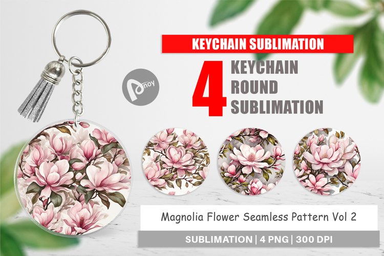Keychain Magnolia Pattern