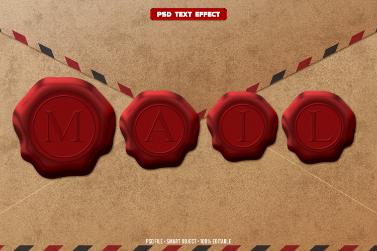 Mail 3D editable text effect