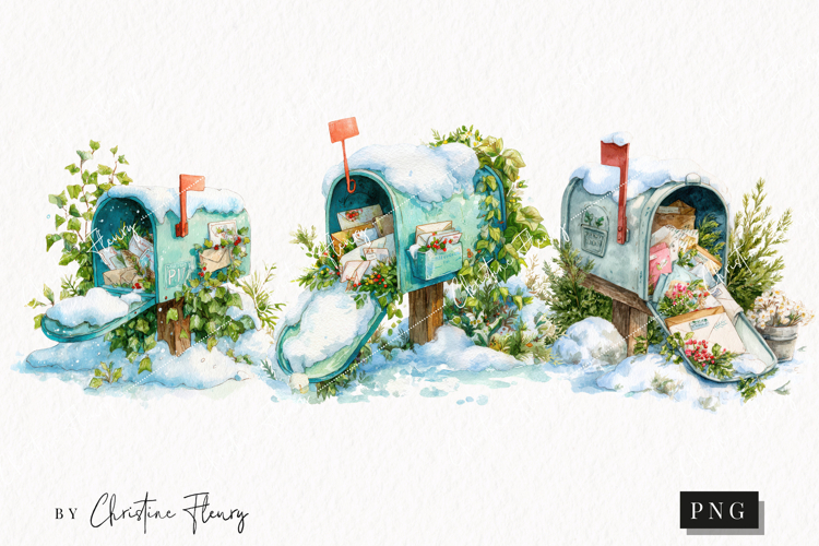 Christmas Mailbox Clipart | Christmas PNG