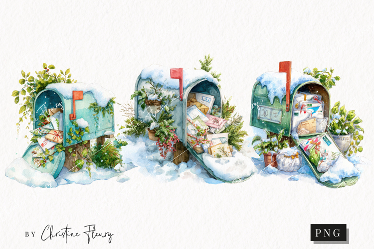 Christmas Mailbox Clipart | Christmas PNG