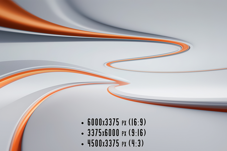 Curved Lines Form an Abstract White and Orange Background example image 1
