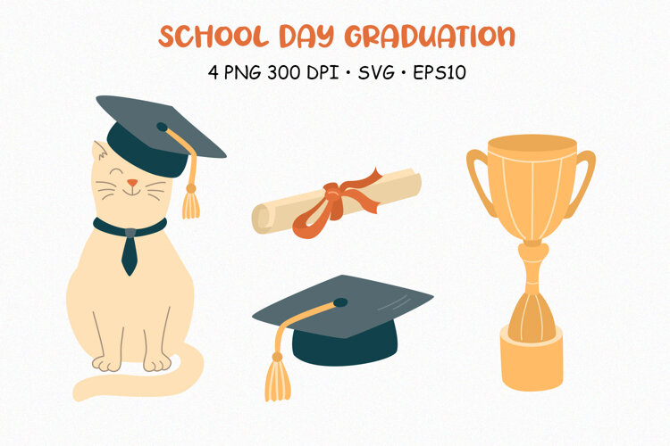 School Day Graduation Illustration example image 1