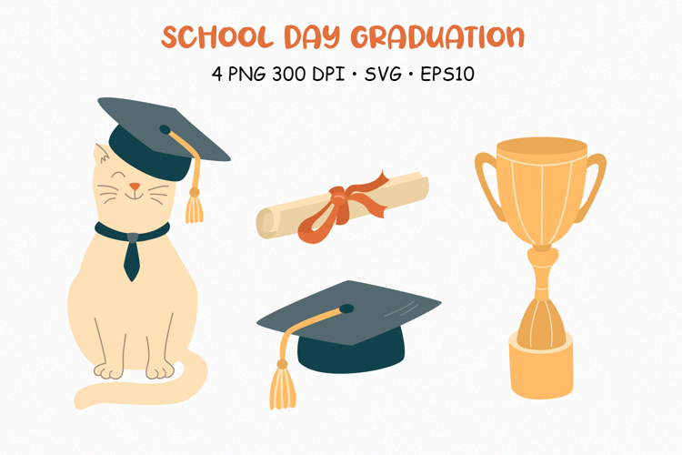 School Day Graduation Illustration