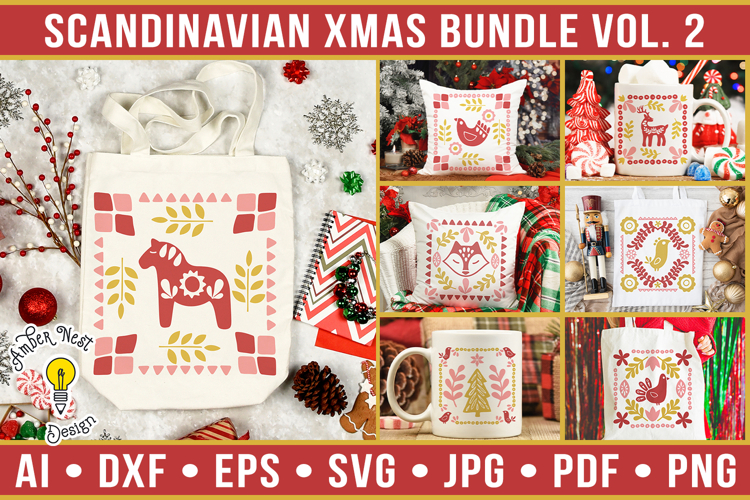 Scandinavian Christmas Bundle Vol. 2 | Christmas SVG Bundle