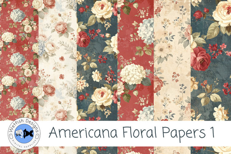 Americana Floral Papers 1