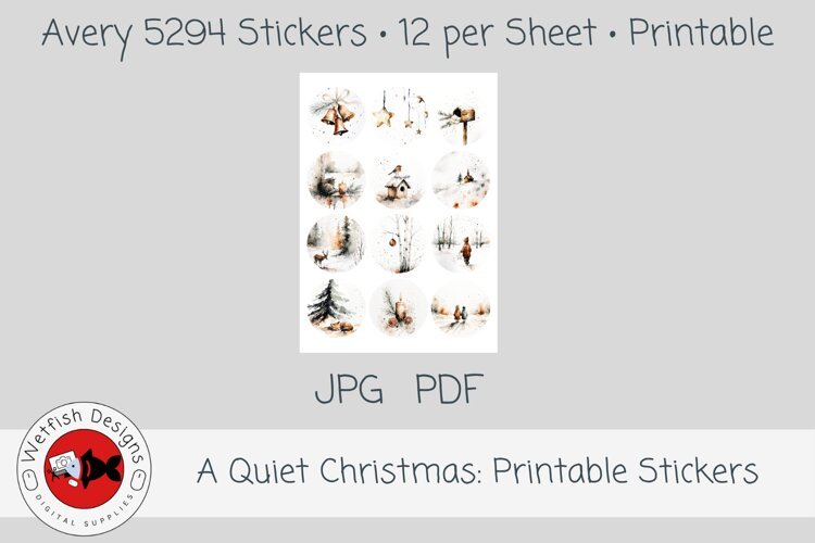 A Quiet Christmas Printable Stickers 1 example image 1