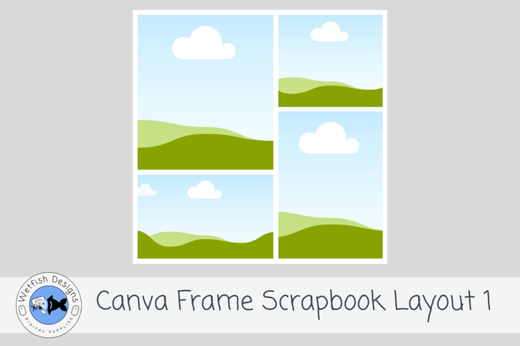 Canva Frame Scrapbook Layout 1 12x12 Photo Template