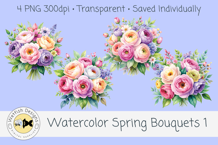 Watercolor Flowers Png Image 7
