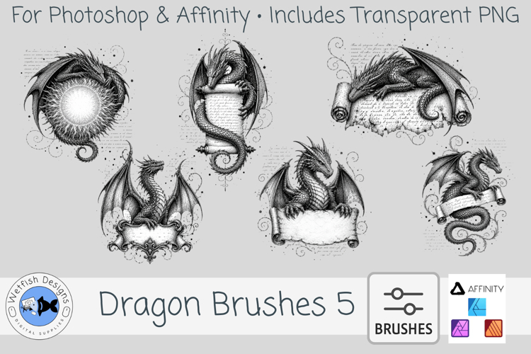 Photoshop Dragon Brushes 5