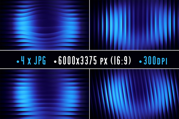 Glass Fractal Effect Neon Background Set