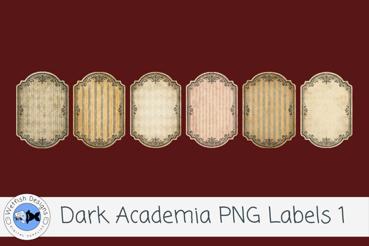 Dark Academia PNG Labels 1 example image 1