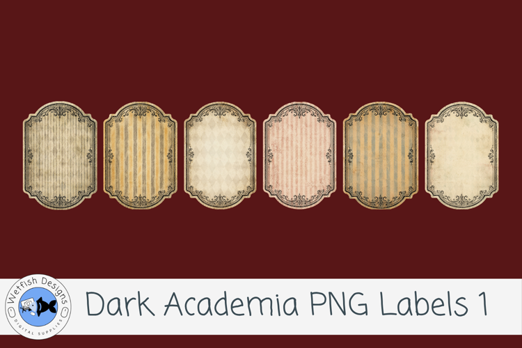Dark Academia PNG Labels 1