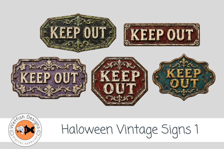 Vintage Halloween Vintage PNG Clipart Signs