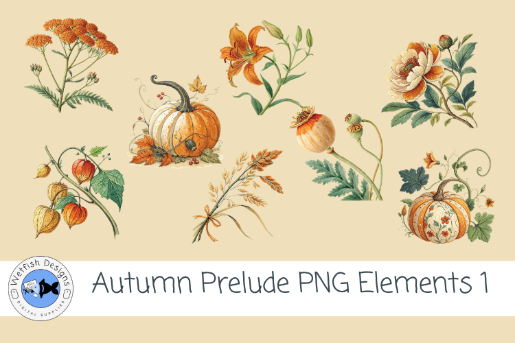 Autumn Prelude PNG Elements 1 example image 1