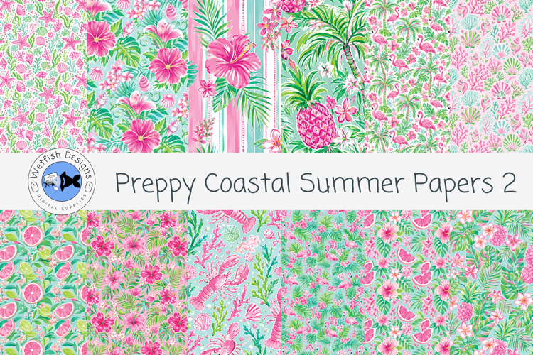 Preppy Coastal Summer Papers 2