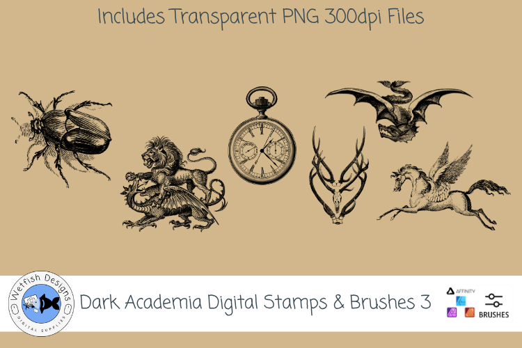 Dark Academia Stamps and Brushes 3