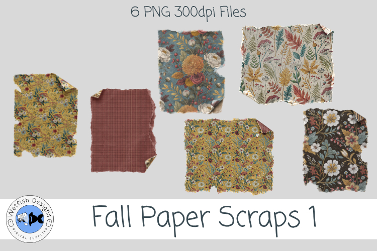Fall Boho PNG Paper Scraps 1