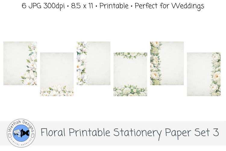 Floral Printable Stationery Paper 3