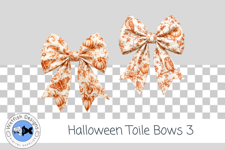 Halloween Toile Bows 3