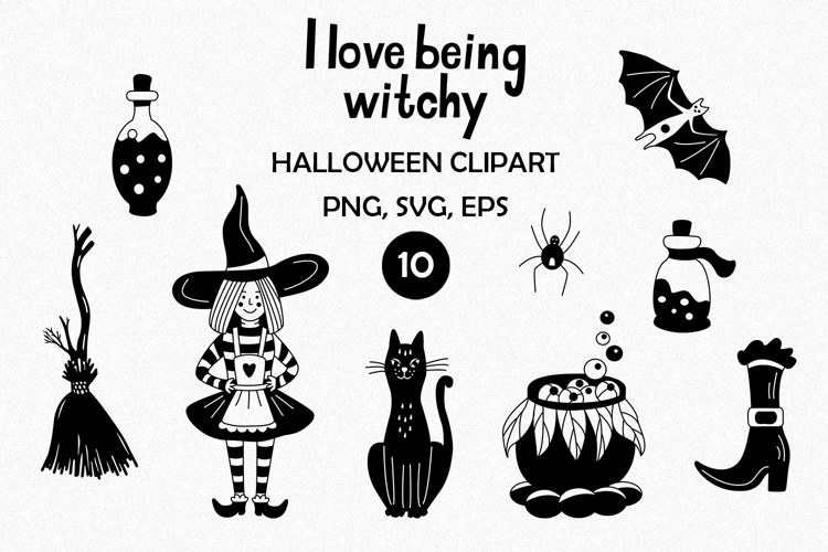 Witchy Halloween Clipart