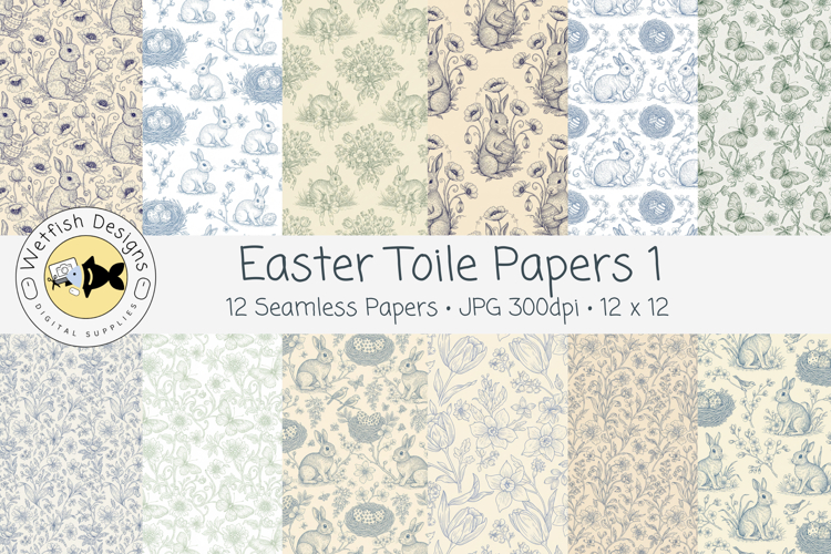 Easter Toile Papers 1