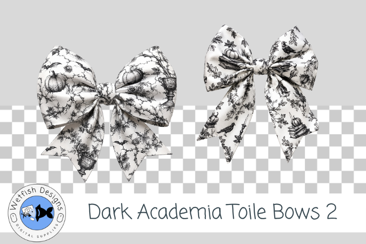 Dark Academia Toile Bows 2