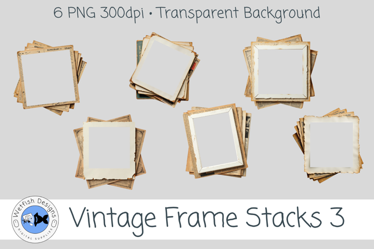 PNG Vintage Frame Stacks 3
