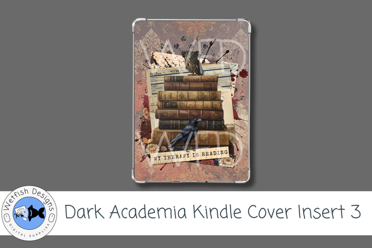 Dark Academia Kindle Cover Insert 3| Raven Book Aesthetic