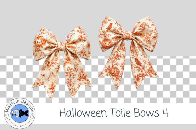 Halloween Toile Bows 4 example image 1