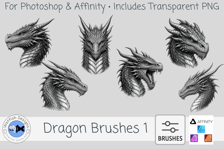 Photoshop Dragon Brushes 1