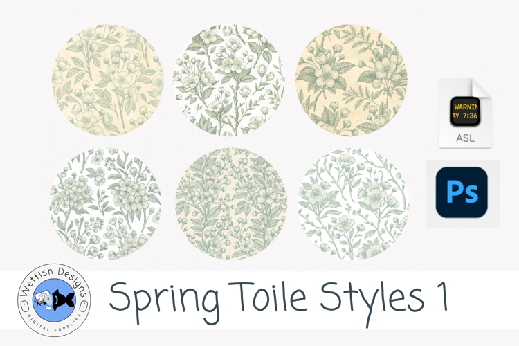 Spring Toile Layer Styles 1 for Photoshop
