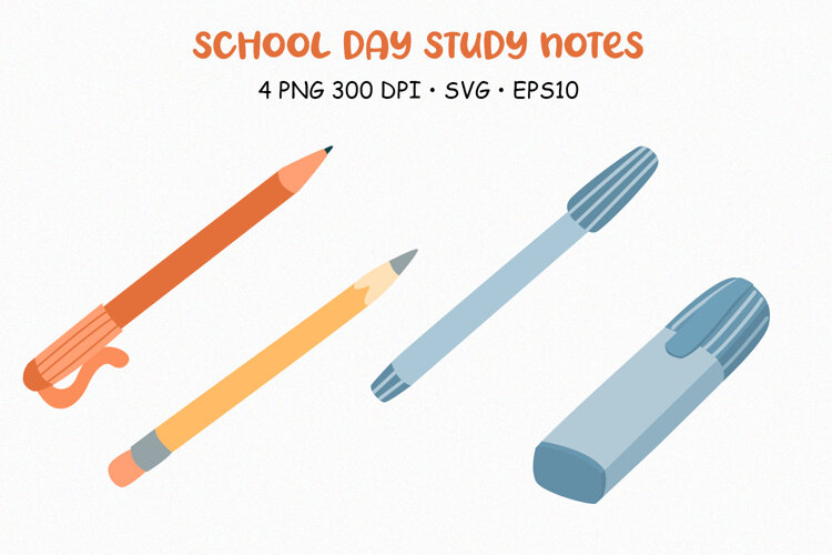 School Day Notes Illustration example image 1