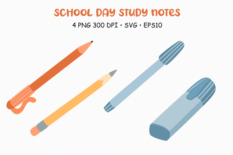 School Day Notes Illustration
