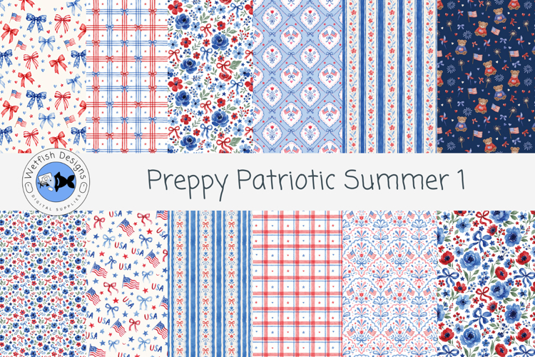 Preppy Patriotic Summer Papers 1