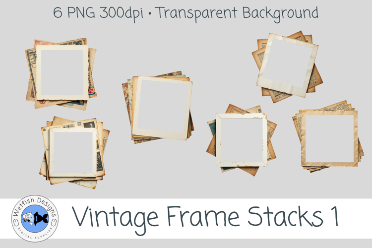 PNG Vintage Frame Stacks 1