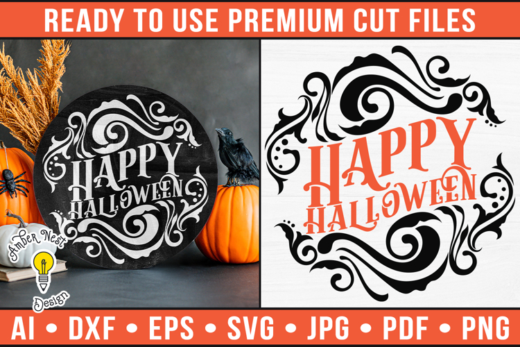 Happy Halloween | Halloween Round Sign