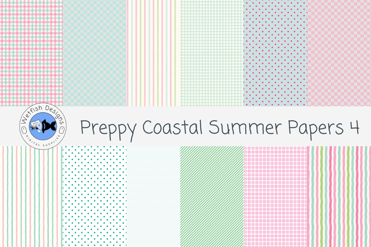 Preppy Coastal Summer Papers 4