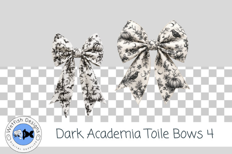 Dark Academia Toile Bows 4 example image 1